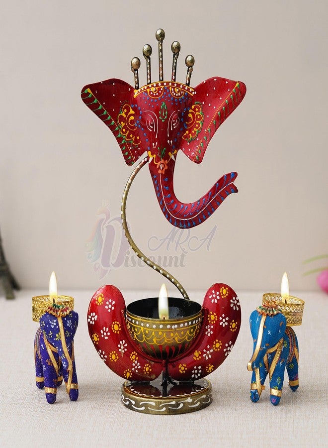 Discount ARA Premium Handicraft Tealight Holder for Diwali Decoration Diwali Gift for Family and Friends Festival Best Gift Item - Image 1